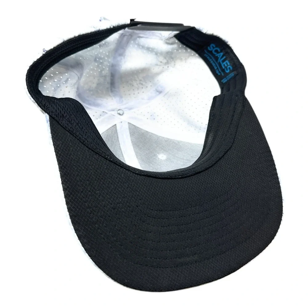 Scales Gear Snapback Hat Mens OSFA Blue Marble Scale Print Performance Hook Logo